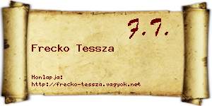 Frecko Tessza névjegykártya